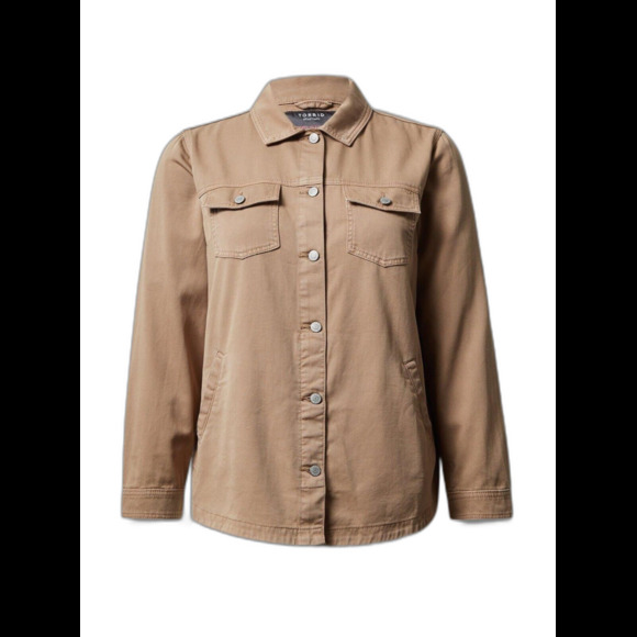 torrid Tops - Torrid Light Weight Safari Tan Shacket  Women’s Size 1X 14-16 Camel